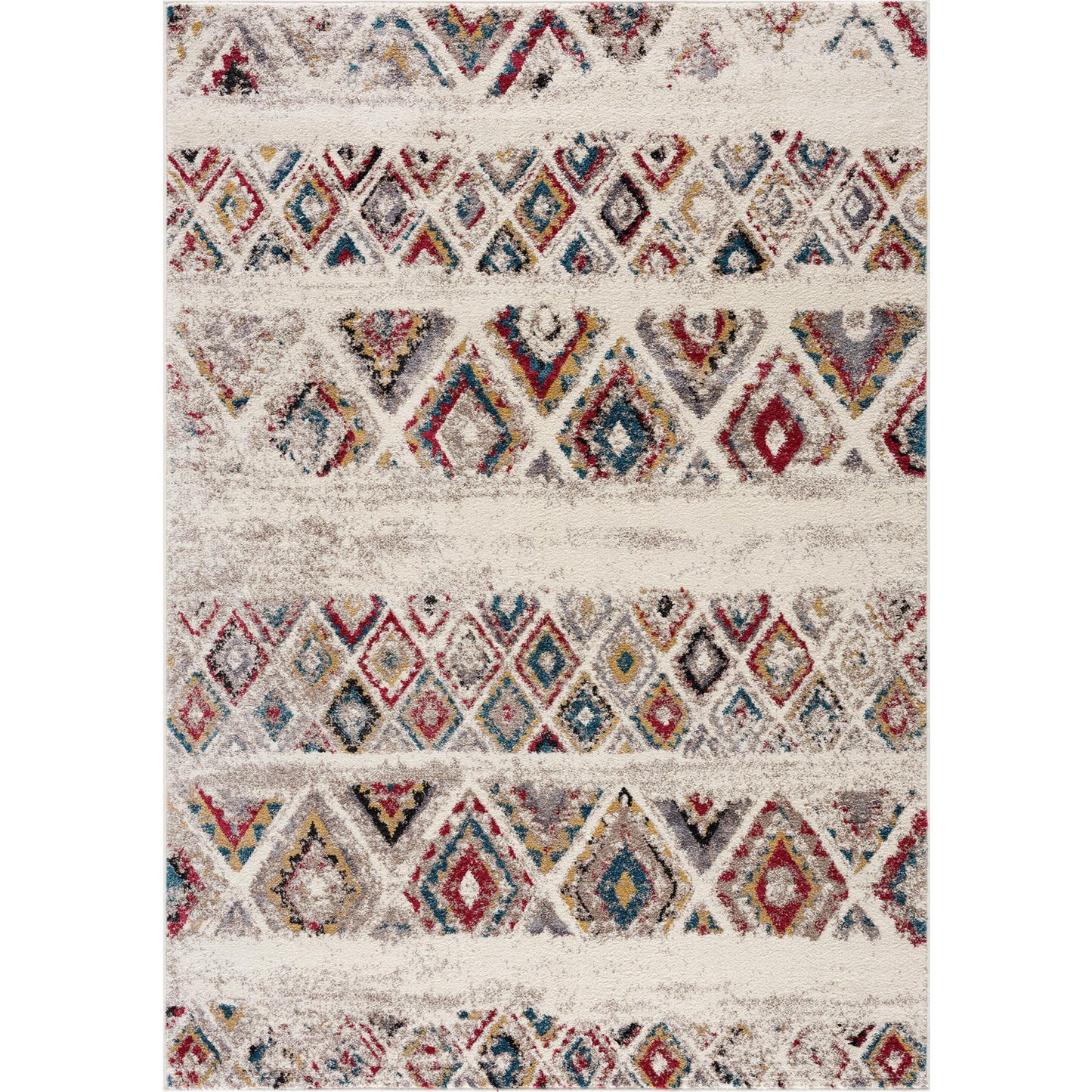 4' X 6' Cream Southwestern Area Rug