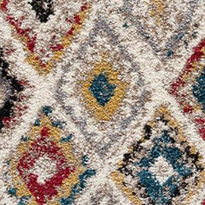 4' X 6' Cream Southwestern Area Rug