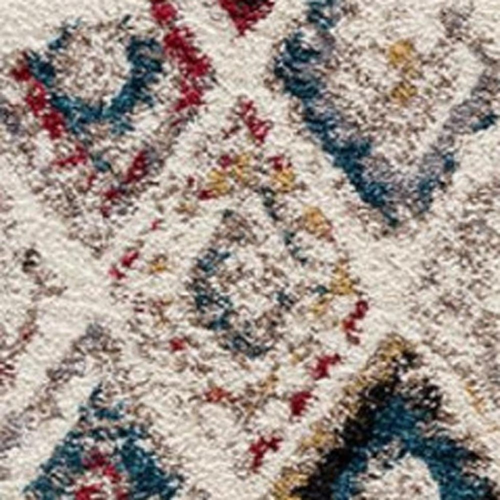 4' X 6' Cream Southwestern Area Rug
