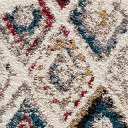 4' X 6' Cream Southwestern Area Rug