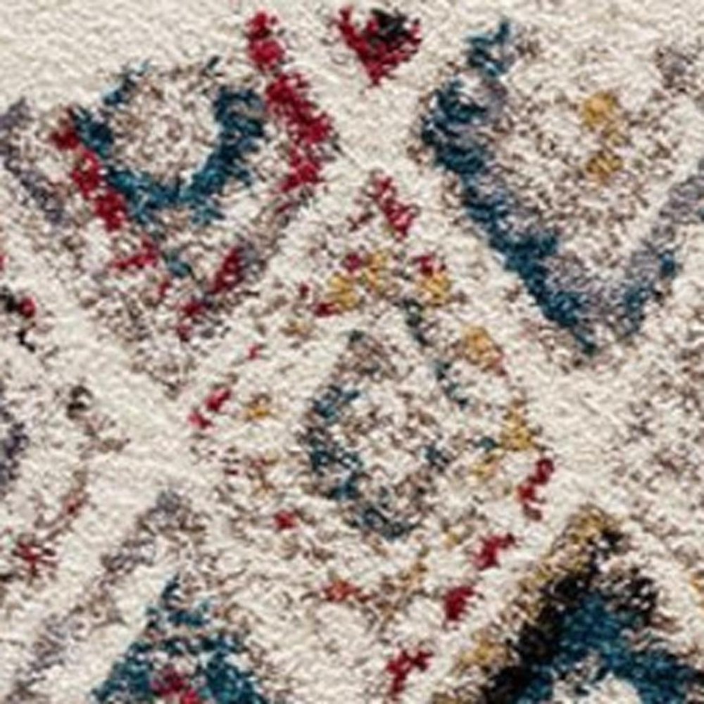 4' X 6' Cream Southwestern Area Rug