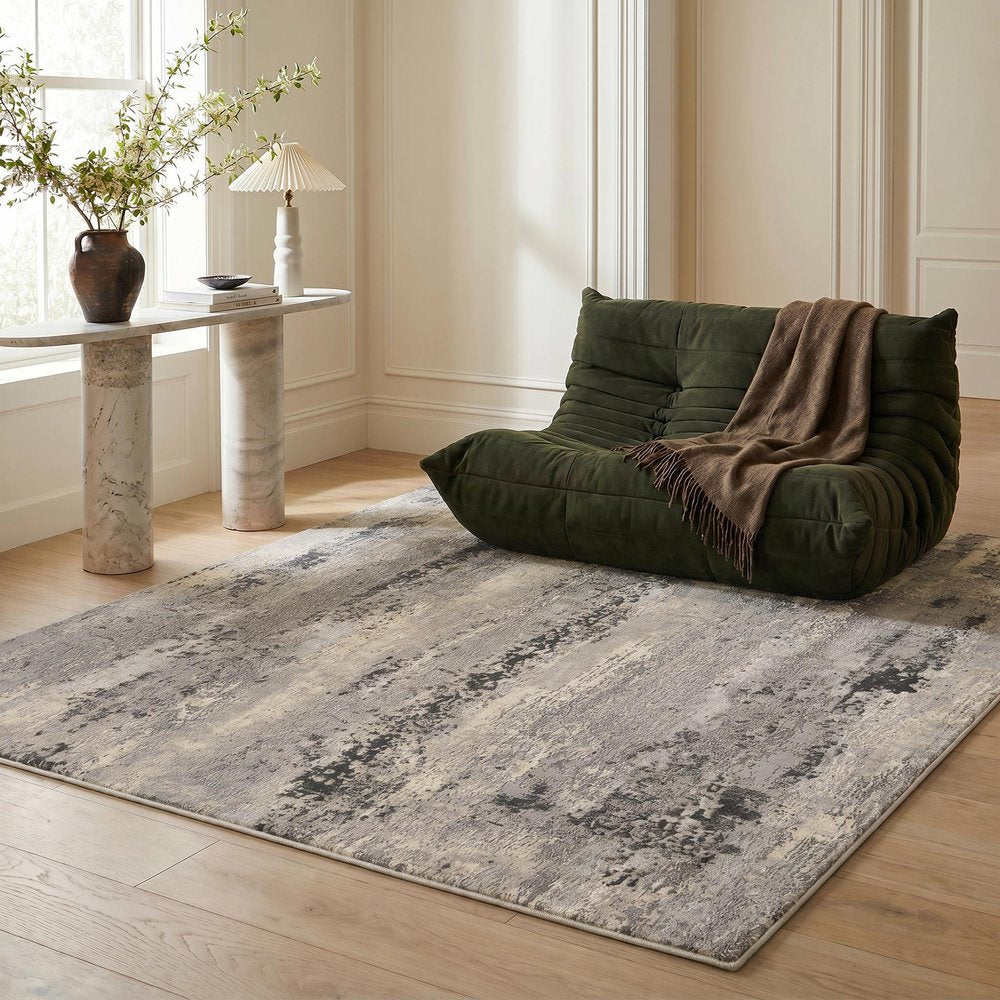 4' X 6' Gray Modern Abstract Area Rug