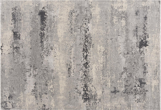 4’ X 6’ Gray Modern Abstract Area Rug