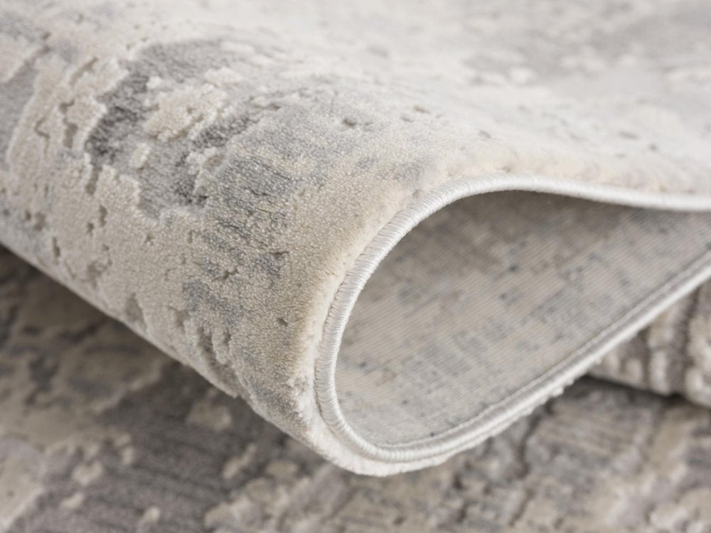 5' X 8' Grey Abstract Area Rug