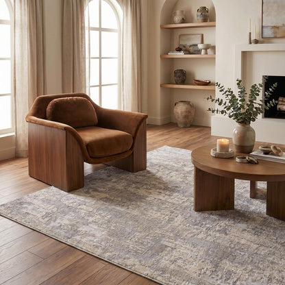 4' X 6' Gray Metro Modern Abstract Area Rug