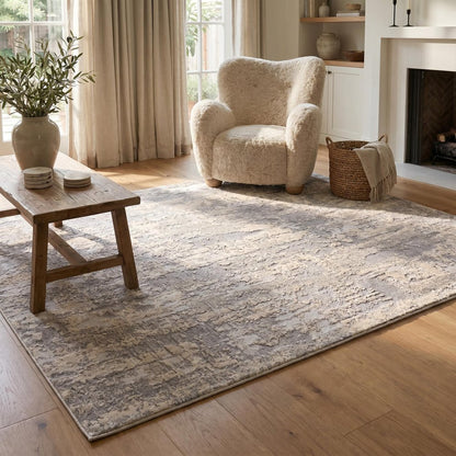 4' X 6' Gray Metro Modern Abstract Area Rug