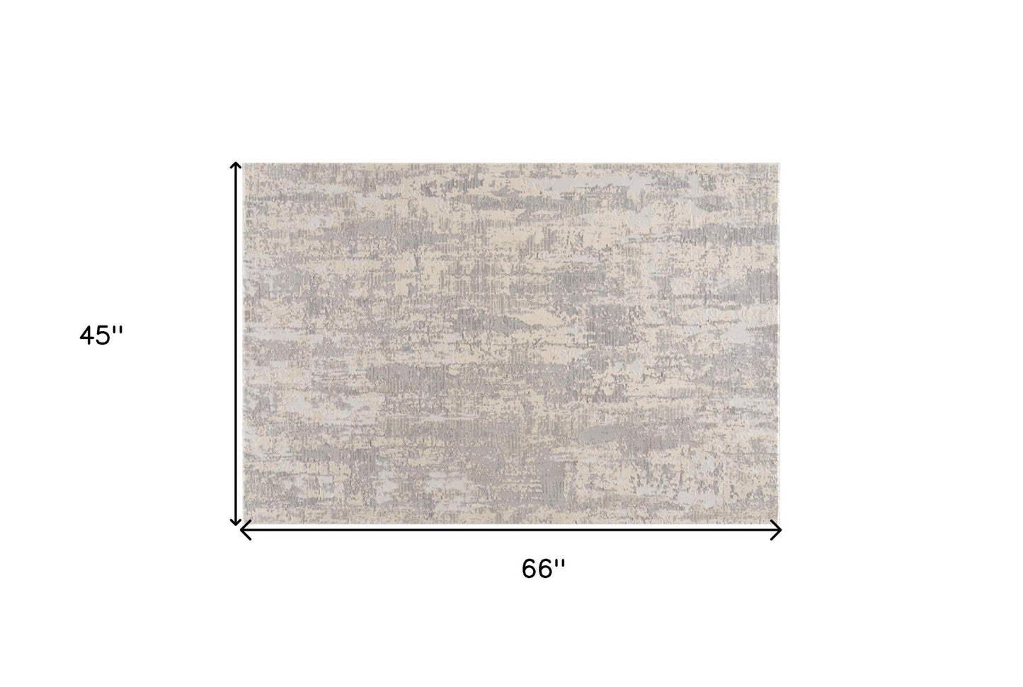 4' X 6' Gray Metro Modern Abstract Area Rug