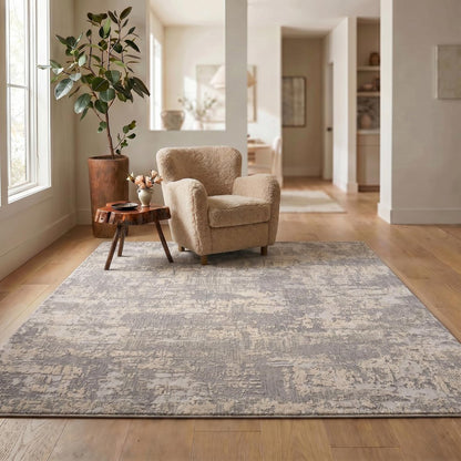 4' X 6' Gray Metro Modern Abstract Area Rug
