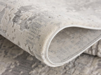 5' X 8' Grey Abstract Area Rug