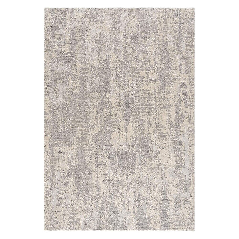 5' X 8' Grey Abstract Area Rug