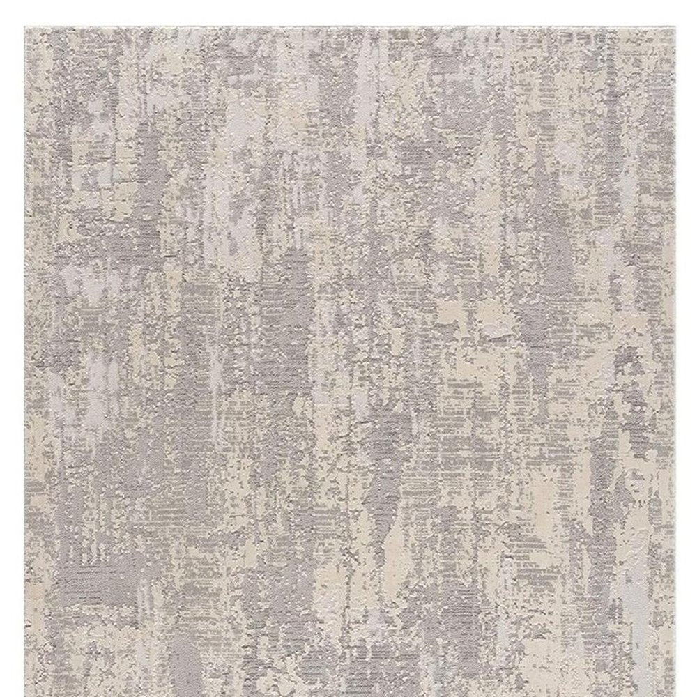 5' X 8' Grey Abstract Area Rug