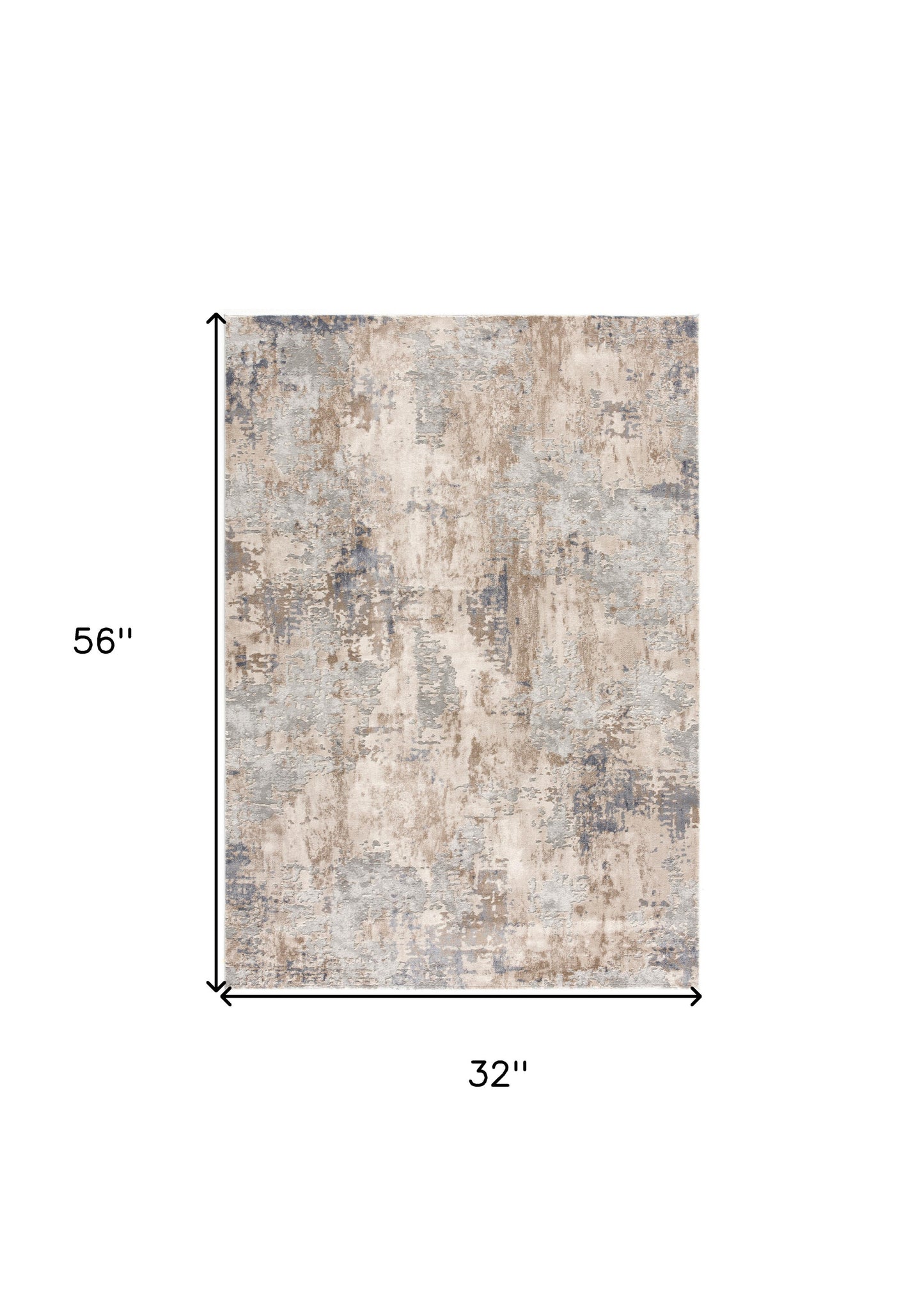 4' X 6' Beige And Ivory Abstract Area Rug