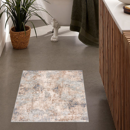 4' X 6' Beige And Ivory Abstract Area Rug