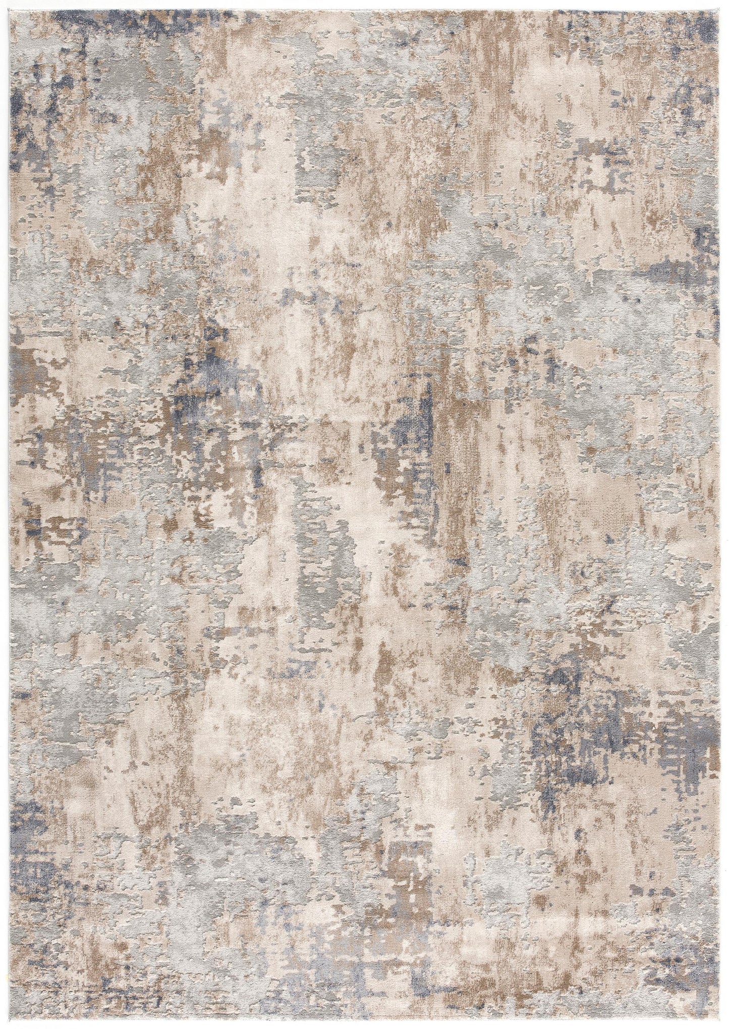 4' X 6' Beige And Ivory Abstract Area Rug