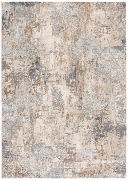 4' X 6' Beige And Ivory Abstract Area Rug