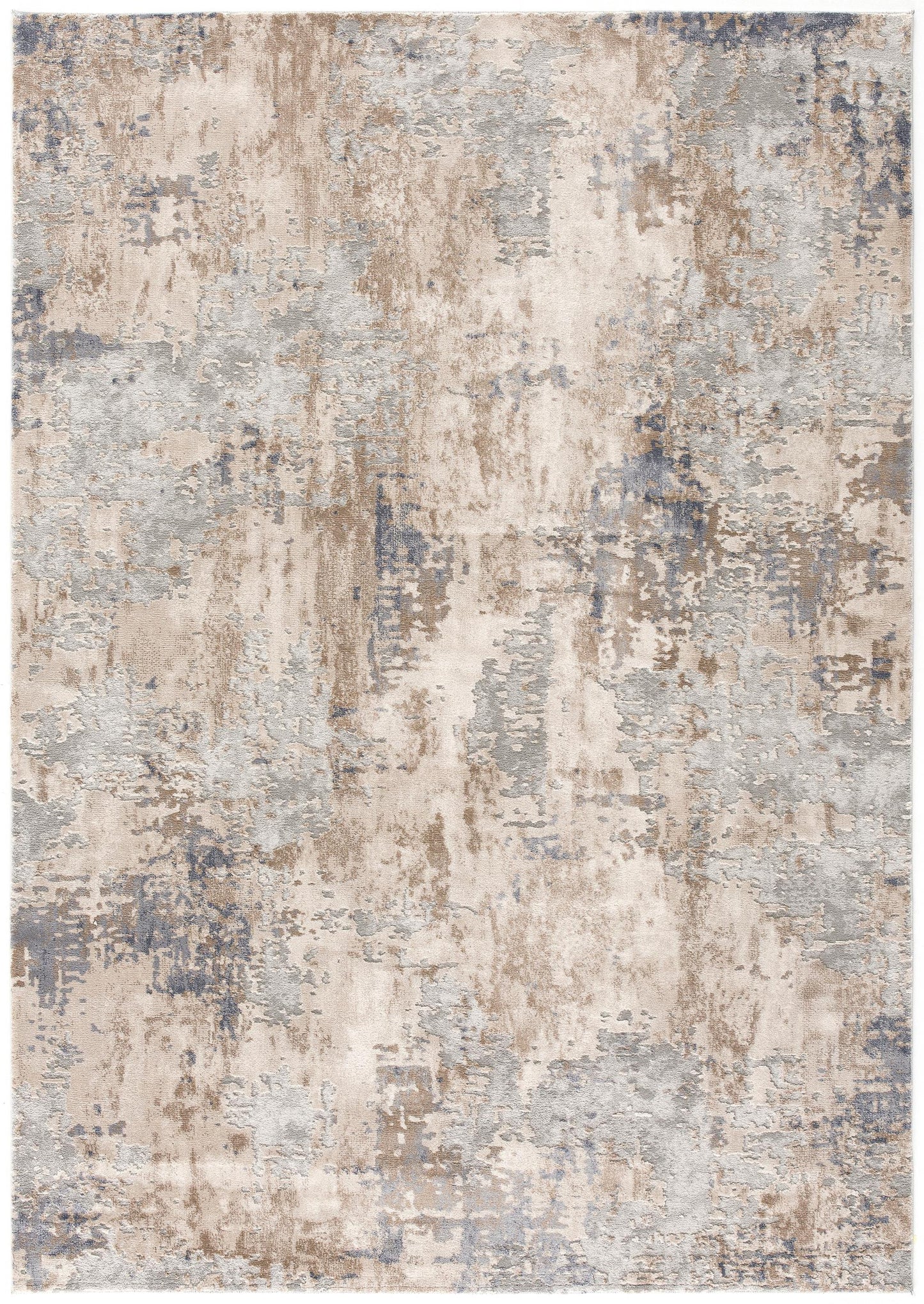 4' X 6' Beige And Ivory Abstract Area Rug