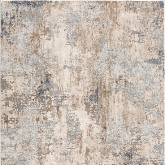 4' X 6' Beige And Ivory Abstract Area Rug