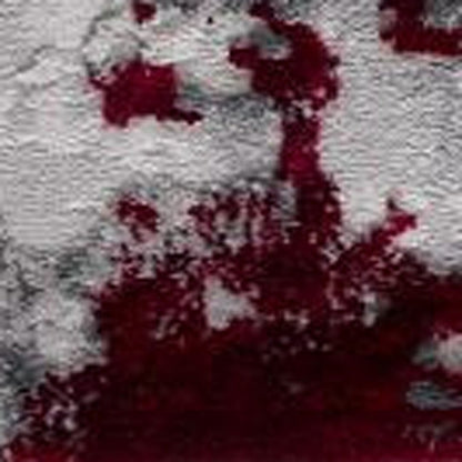 5' X 7' Red and Gray Abstract Area Rug
