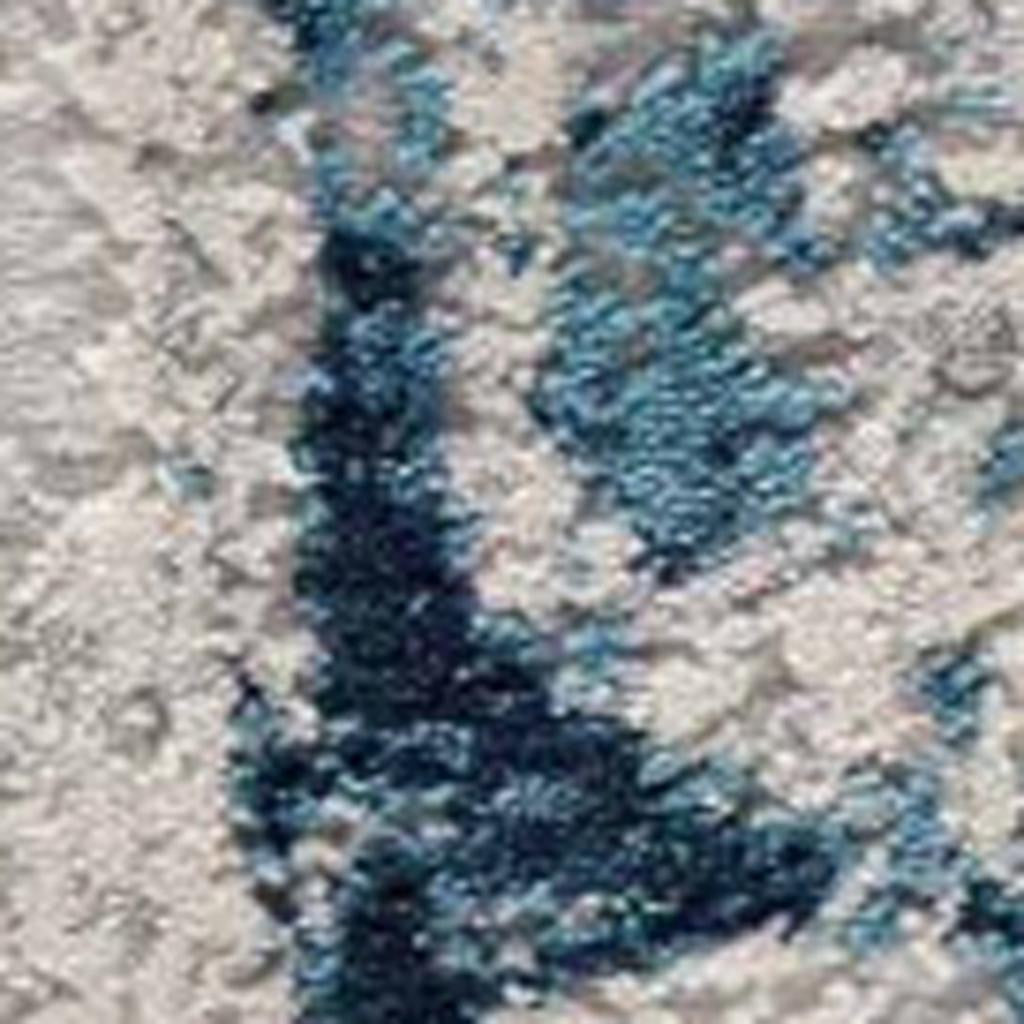 10' Blue Abstract Dhurrie Runner Rug