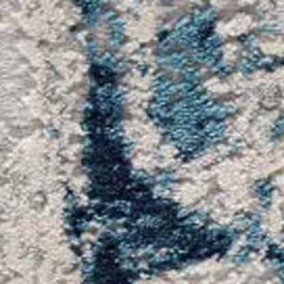 10' Blue Abstract Dhurrie Runner Rug