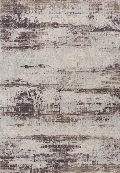 5' X 7' Violet Abstract Dhurrie Area Rug