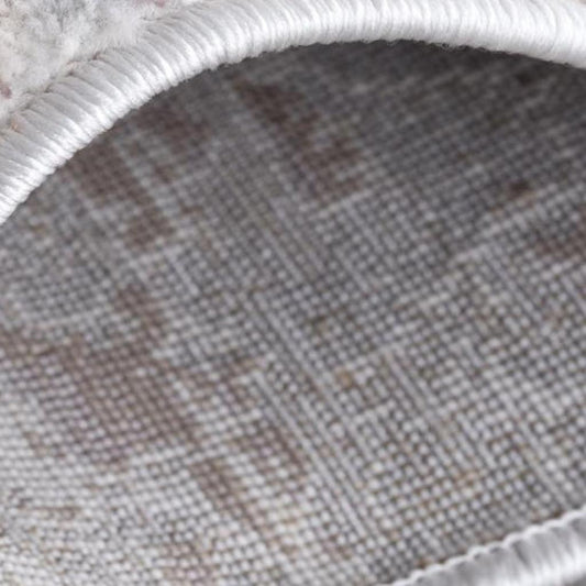 5' X 7' Violet Abstract Dhurrie Area Rug