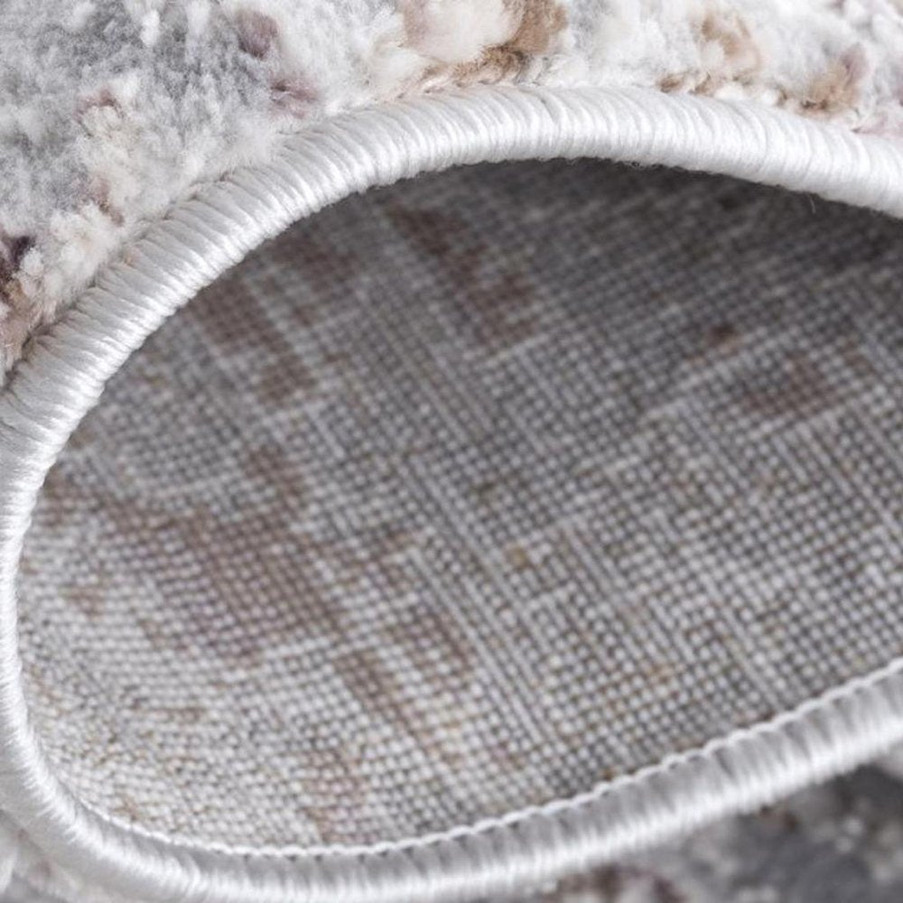 5' X 7' Violet Abstract Dhurrie Area Rug