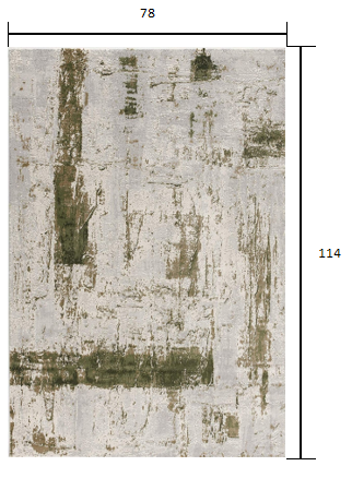 4' X 6' Green Abstract Dhurrie Area Rug