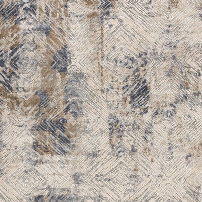4' X 6' Beige Abstract Printed Area Rug