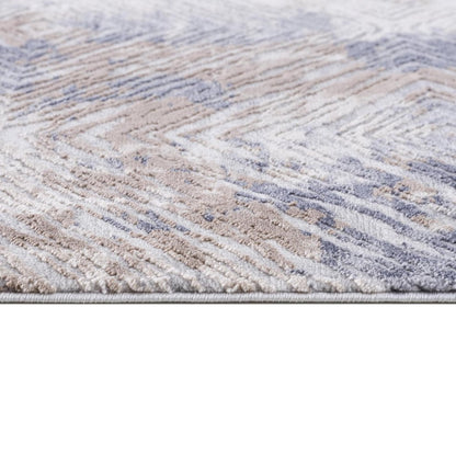 6' X 9' Beige Abstract Printed Area Rug