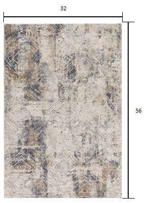 4' X 6' Beige Abstract Printed Area Rug