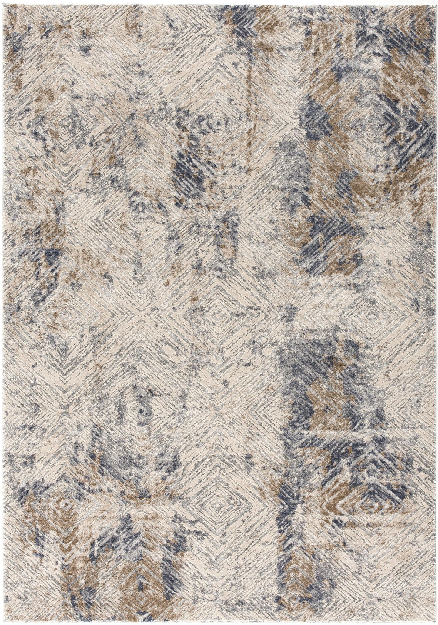 4' X 6' Beige Abstract Printed Area Rug