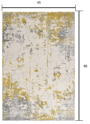 9' X 13' Gold and Gray Abstract Area Rug