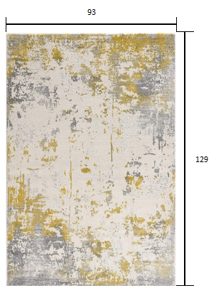 4' X 6' Gold Abstract Dhurrie Area Rug