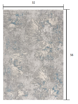 4' X 6' Blue Abstract Dhurrie Area Rug