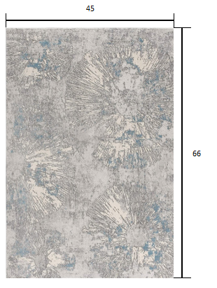 4' X 6' Blue Abstract Dhurrie Area Rug