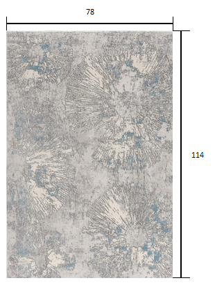 4' X 6' Blue Abstract Dhurrie Area Rug