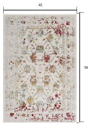 3' X 5' Gray And Beige Distressed Ornate Area Rug