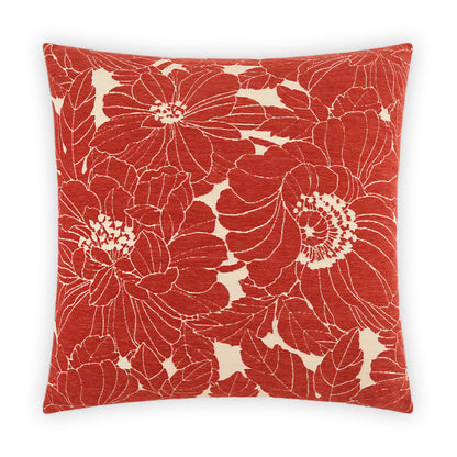 D.V. KAP HOME   24" x 24" Anathallo Pillow - Berry Floral    - 3916-B-2424