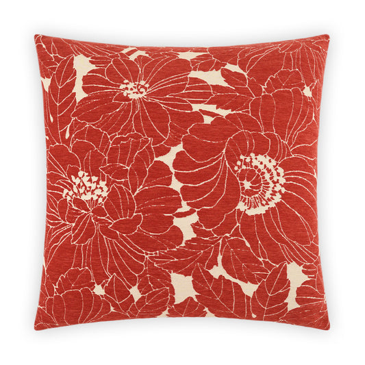 D.V. KAP HOME   24" x 24" Anathallo Pillow - Berry Floral    - 3916-B-2424