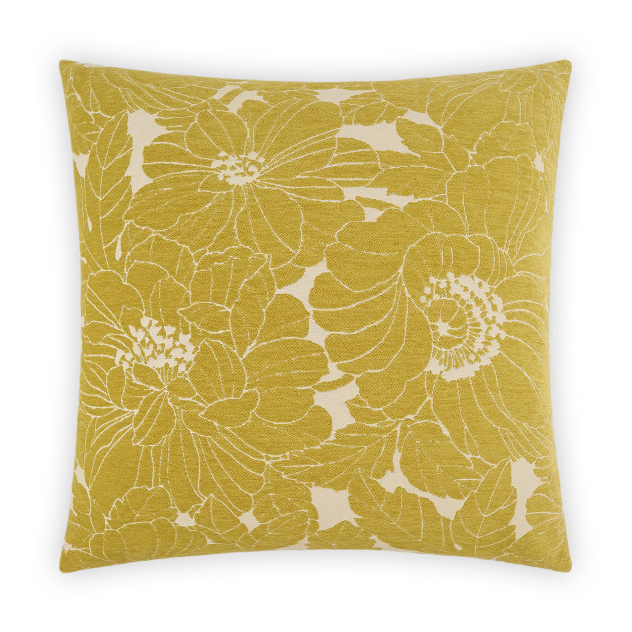 D.V. KAP HOME   24" x 24" Anathallo Pillow - Citron Floral    - 3916-C-2424
