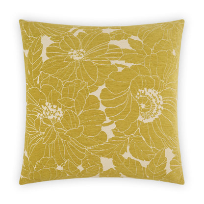 D.V. KAP HOME   24" x 24" Anathallo Pillow - Citron Floral    - 3916-C-2424