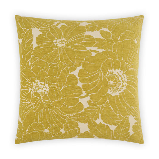 D.V. KAP HOME   24" x 24" Anathallo Pillow - Citron Floral    - 3916-C-2424