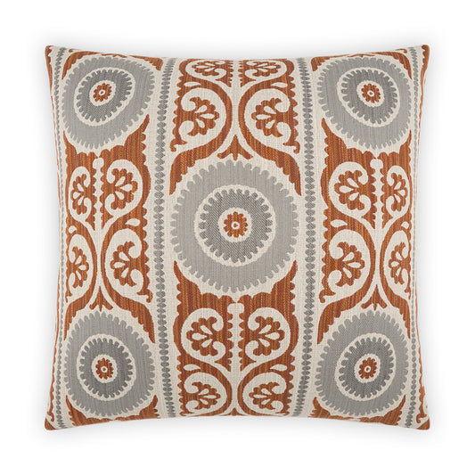 D.V. KAP HOME   24" x 24" Selma Pillow - Rust Global    - 3917-R-2424