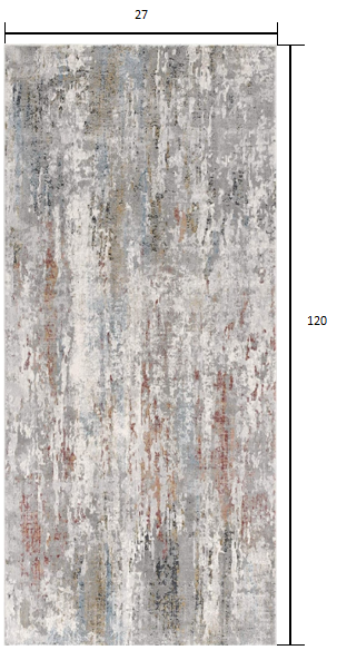 7’ X 10’ Gray Abstract Pattern Area Rug