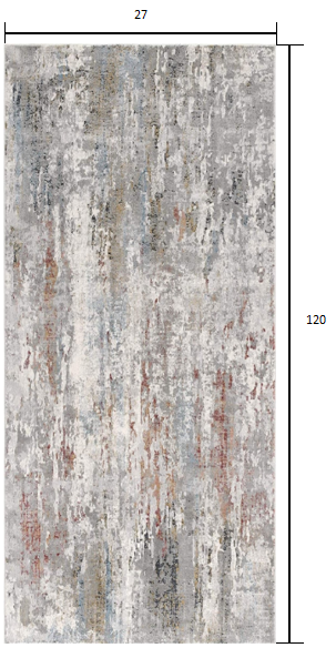 5' X 8' Gray Abstract Pattern Area Rug