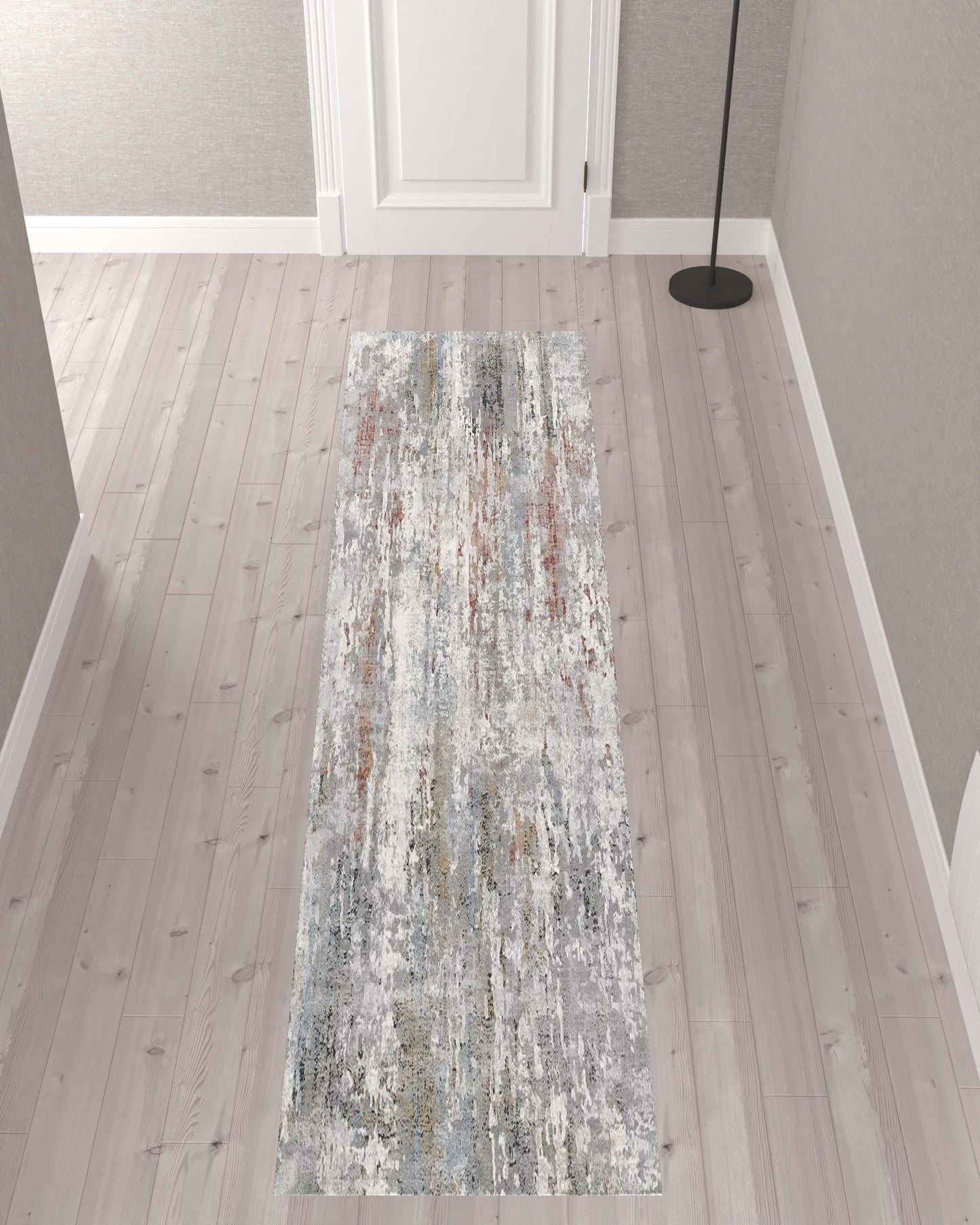 5' X 8' Gray Abstract Pattern Area Rug