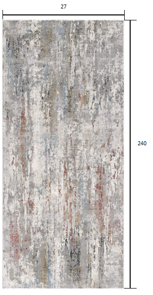 7’ X 10’ Gray Abstract Pattern Area Rug