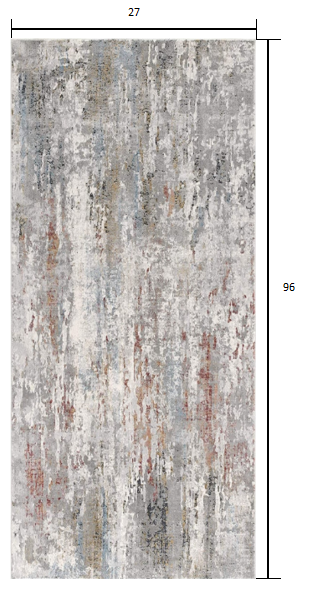 7’ X 10’ Gray Abstract Pattern Area Rug