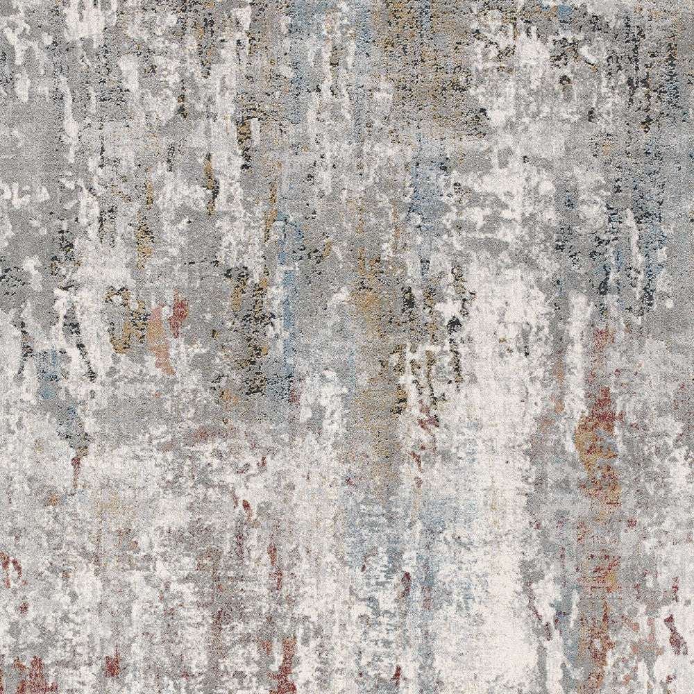 7’ X 10’ Gray Abstract Pattern Area Rug